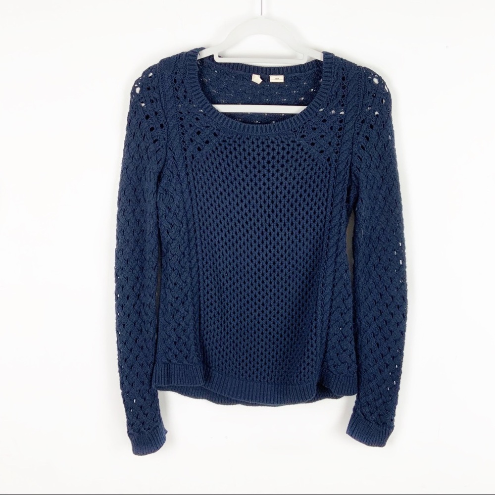 Moth Anthropologie Crochet Type Sweater